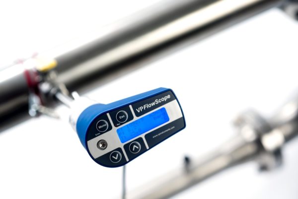 VPFlowScope Probe installed in pipe for compressed air measurement or measurement of Nitrogen, CO2, Helium and other industrial gasses