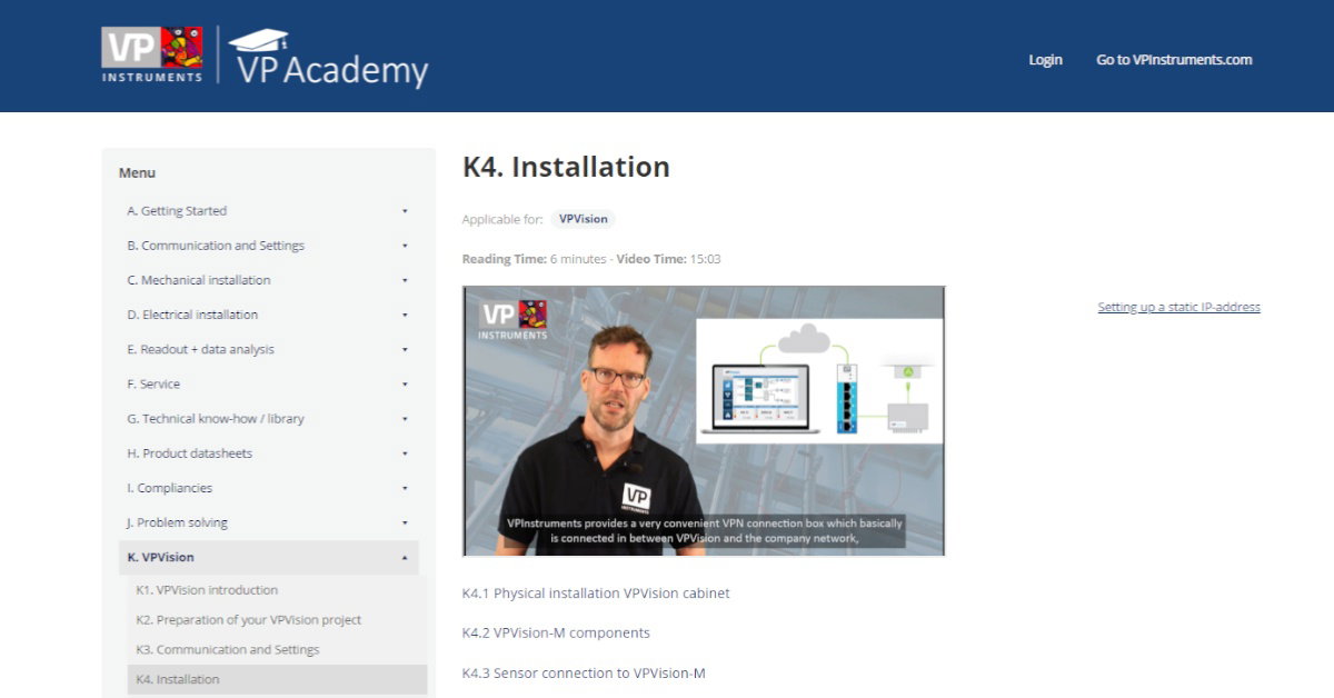 Système de surveillance VPVision sur la plateforme de formation en ligne VP Academy