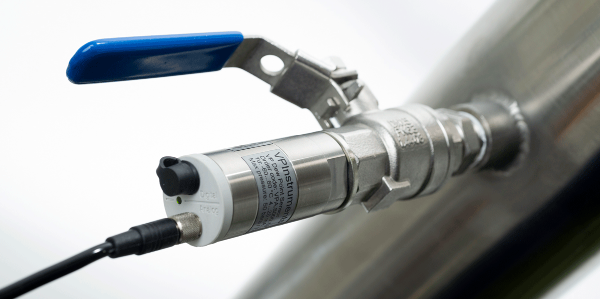 Monitor air quality with a dew point sensor