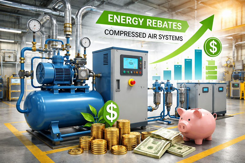 Energy rebates for compressed air systems