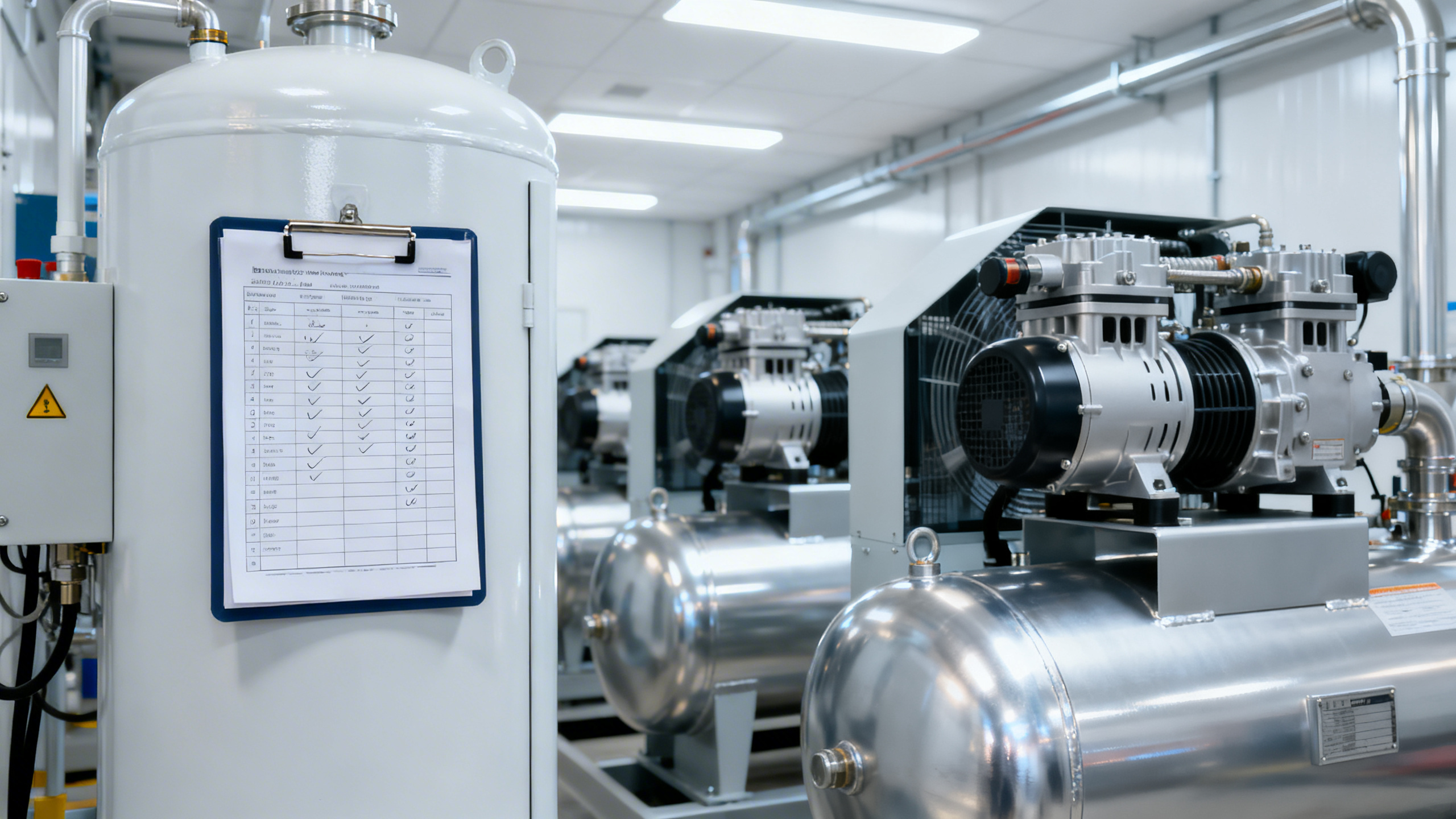 operator checklist for compressed air