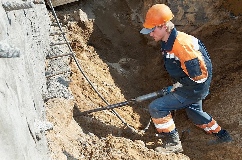 monitoring van de perslucht monitoring bouwplaatsen